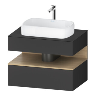 Duravit Meuble sous-lavabo Qatego 80x55x60 cm, gris, PL, niche