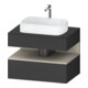 Duravit Meuble sous-lavabo Qatego 80x55x60 cm, T avec grille métal, placage, 1 tiroir-1