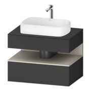 Duravit Meuble sous-lavabo Qatego 80x55x60 cm, T avec grille, Pl, niche