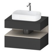 Duravit Meuble sous-lavabo Qatego 80x55x60 cm, T avec porte, Pl, pour niche-1