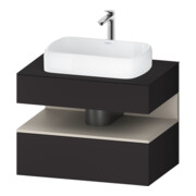 Duravit Meuble sous-lavabo Qatego 80x55x60 cm, T avec trou, Pl, 1 tiroir