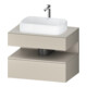 Duravit Meuble sous lavabo Qatego 80x55x60 cm, T m/ta m, Pl, 1 tiroir