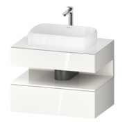 Duravit Meuble sous-lavabo Qatego 80x55x60cm, blanc, laqué, 1 tiroir