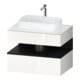 Duravit Meuble sous-lavabo Qatego 80x55x60cm, blanc mat/blanc brillant, 1 tiroir-1