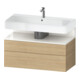 Duravit Meuble sous lavabo Qatego 99x47x59 cm, blanc, 1 porte, avec niches-1