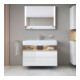 Duravit Meuble sous lavabo Qatego 99x47x59 cm, blanc, 1 porte, avec poignée