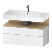 Duravit Meuble sous lavabo Qatego 99x47x59 cm, blanc, 1 porte, avec poignée B-1