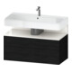 Duravit Meuble sous lavabo Qatego 99x47x59 cm, blanc brillant, 1 porte, 1 tiroir-1