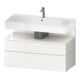 Duravit Meuble sous lavabo Qatego 99x47x59 cm, blanc brillant/blanc mat, 1 porte, 1 tiroir-1