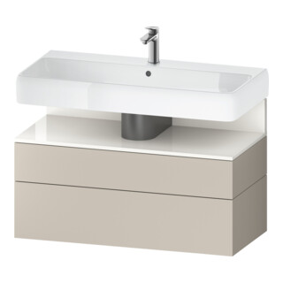 Duravit Meuble sous-lavabo Qatego 99x47x59 cm, blanc g/taupe m, 1 porte, m B