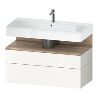 Duravit Meuble sous-lavabo Qatego 99x47x59 cm, blanc mat, 1 porte, 1 tiroir