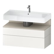 Duravit Meuble sous lavabo Qatego 99x47x59 cm, blanc mat, 1 porte, 1 tiroir-1