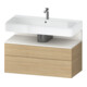 Duravit Meuble sous lavabo Qatego 99x47x59 cm, blanc mat, 1 porte, 1 tiroir-1
