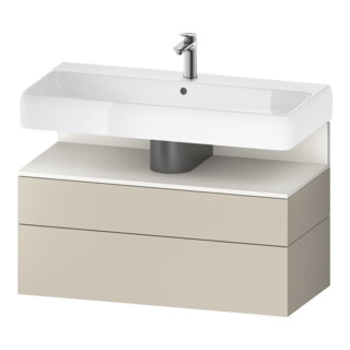 Duravit Meuble sous-lavabo Qatego 99x47x59 cm, blanc mat, 1 porte, 1 tiroir