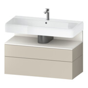 Duravit Meuble sous-lavabo Qatego 99x47x59 cm, blanc mat, 1 porte, 1 tiroir-1