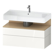 Duravit Meuble sous-lavabo Qatego 99x47x59 cm, blanc mat, 1 porte, 1 tiroir-1