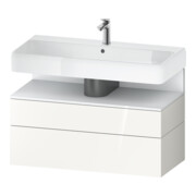Duravit Meuble sous lavabo Qatego 99x47x59 cm, blanc mat, 1 porte, avec niche-1