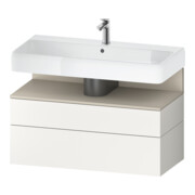 Duravit Meuble sous lavabo Qatego 99x47x59 cm, blanc mat, 1 porte, avec niche-1