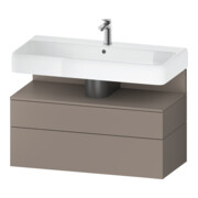 Duravit Meuble sous lavabo Qatego 99x47x59 cm, blanc mat, 1 porte, avec niche-1