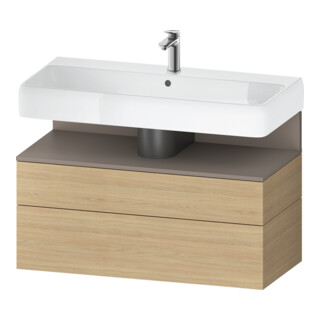Duravit Meuble sous lavabo Qatego 99x47x59 cm, blanc mat, 1 porte, avec niches