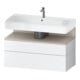 Duravit Meuble sous-lavabo Qatego 99x47x59 cm, blanc mat, 1 porte, avec niches-1