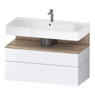 Duravit Meuble sous-lavabo Qatego 99x47x59 cm, blanc mat, 1 porte, avec niches