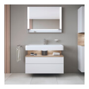 Duravit Meuble sous-lavabo Qatego 99x47x59 cm, blanc mat, 1 porte, avec niches-2