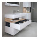 Duravit Meuble sous-lavabo Qatego 99x47x59 cm, blanc mat, 1 porte, avec niches-4