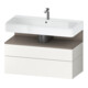 Duravit Meuble sous lavabo Qatego 99x47x59 cm, blanc mat, 1 porte, avec poignée