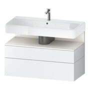 Duravit Meuble sous-lavabo Qatego 99x47x59 cm, blanc mat, 1 porte, niche-1