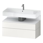 Duravit Meuble sous-lavabo Qatego 99x47x59 cm, blanc mat, 1 porte, niche intégrée