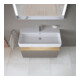 Duravit Meuble sous lavabo Qatego 99x47x59 cm, blanc mat, 1 porte, niche intégrée-5