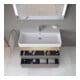 Duravit Meuble sous lavabo Qatego 99x47x59 cm, blanc mat, 1 porte, niche intégrée