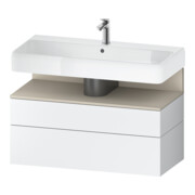Duravit Meuble sous lavabo Qatego 99x47x59 cm, blanc mat, 1 porte, niche intégrée-1