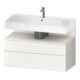 Duravit Meuble sous lavabo Qatego 99x47x59 cm, blanc mat, 1 tiroir, 1 coulissant-1