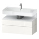 Duravit Meuble sous lavabo Qatego 99x47x59 cm, blanc mat/blanc brillant, 1 porte, 1 tiroir-1