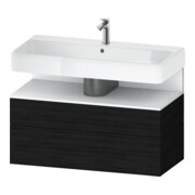 Duravit Meuble sous lavabo Qatego 99x47x59 cm, blanc mat/éclairage, 1 porte, 1 tiroir-1