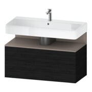 Duravit Meuble sous-lavabo Qatego 99x47x59 cm, blanc mat/éclat, 1 tiroir, avec niches-1