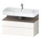 Duravit Meuble sous lavabo Qatego 99x47x59 cm, blanc mat/gris, 1 porte, 1 tiroir-1
