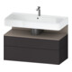 Duravit Meuble sous-lavabo Qatego 99x47x59 cm, blanc mat/gris mat, 1 porte, avec poignée-1