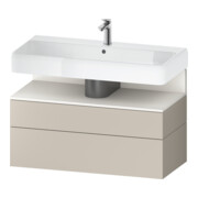 Duravit Meuble sous-lavabo Qatego 99x47x59 cm, blanc mat/ta mat, 1 porte, 1 tiroir-1