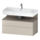Duravit Meuble sous lavabo Qatego 99x47x59 cm, blanc mat/ta mat, 1 porte, 1 tiroir-1