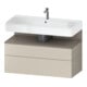 Duravit Meuble sous lavabo Qatego 99x47x59 cm, blanc mat/ta mat, 1 porte, avec poignée B-1