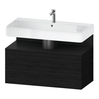 Duravit Meuble sous lavabo Qatego 99x47x59 cm, blanc œuf, 1 tiroir, 1 coulissant