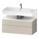 Duravit Meuble sous-lavabo Qatego 99x47x59 cm, blanc taupe mat, 1 porte, 1 tiroir-1