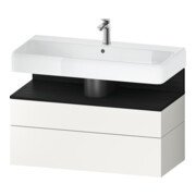 Duravit Meuble sous-lavabo Qatego 99x47x59 cm, chêne clair/blanc mat, 1 porte, 1 tiroir-1