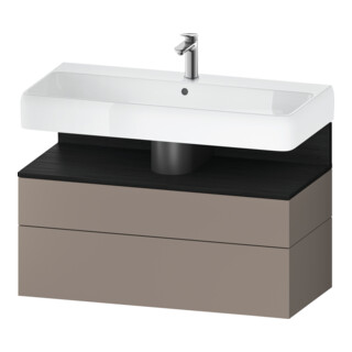 Duravit Meuble sous-lavabo Qatego 99x47x59 cm, E chêne/blanc mat, 1 porte, 1 tiroir