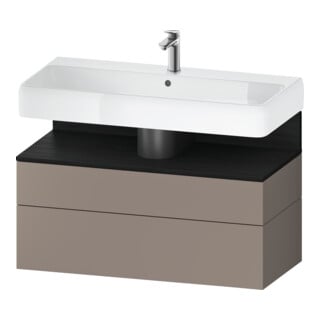 Duravit Meuble sous lavabo Qatego 99x47x59 cm, E chêne/blanc mat, 1 porte, avec poignée