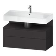 Duravit Meuble sous-lavabo Qatego 99x47x59 cm, gris, 1 porte, avec niche-1
