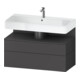 Duravit Meuble sous lavabo Qatego 99x47x59 cm, gris, 1 porte, niche intégrée-1